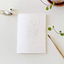 Load image into Gallery viewer, Potted Plants | Paintable Notecards set of 8 PREORDER 25th MARCH
