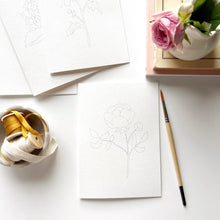 Load image into Gallery viewer, Garden Flowers | Paintable Notecards set of 8 PREORDER 25th MARCH
