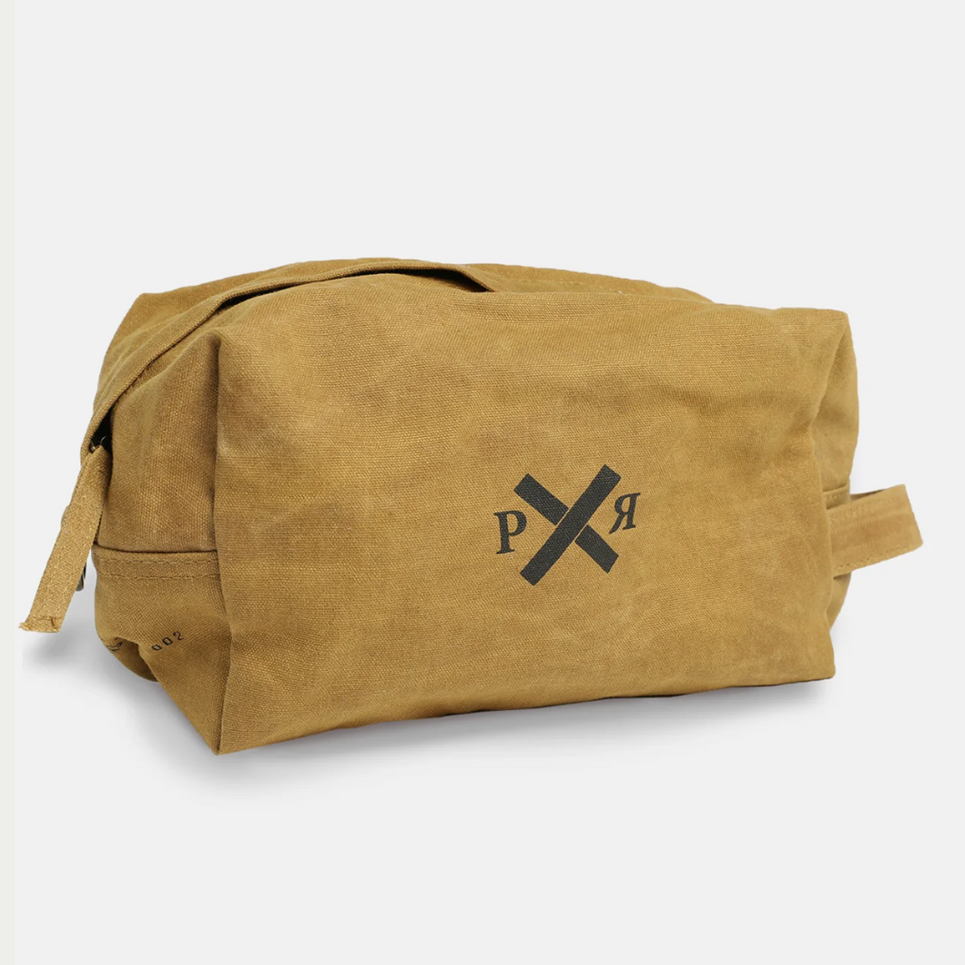 Slow Road Waxed Canvas Toiletry Bay | Clay