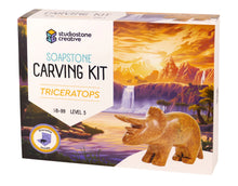 Load image into Gallery viewer, Soapstone Carving Kit | Triceratops
