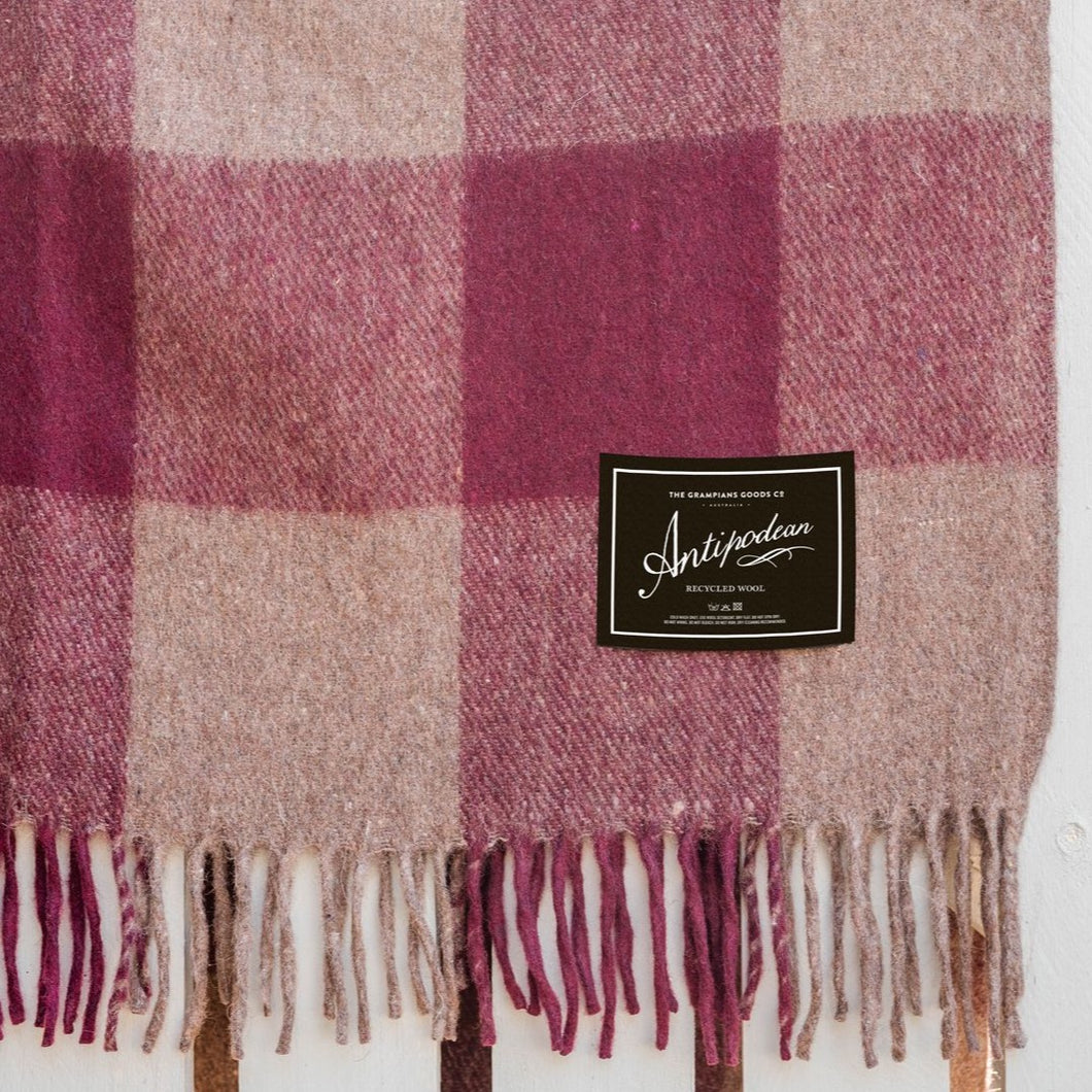 Recycled Wool Scottish Tartan Blanket | Shiraz